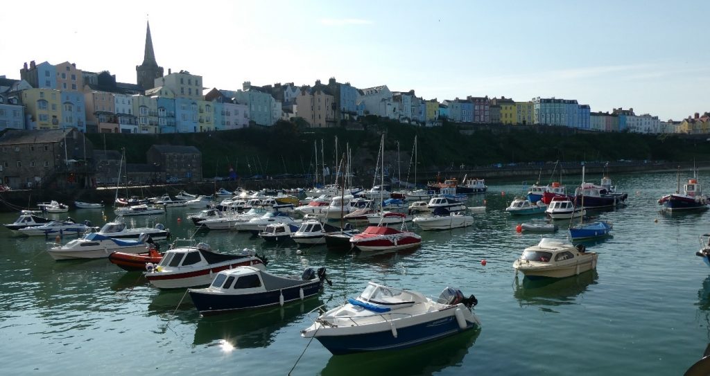 Small boats in Tenby Harbour