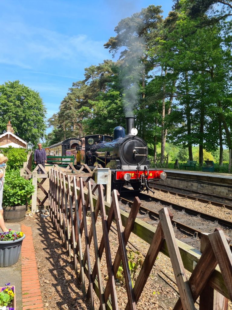 Steam train at Holt Station